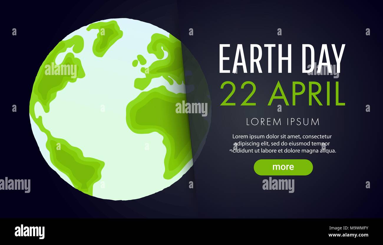 Earth Day. Eco friendly ecology concept. Flat Vector illustration Stock ...