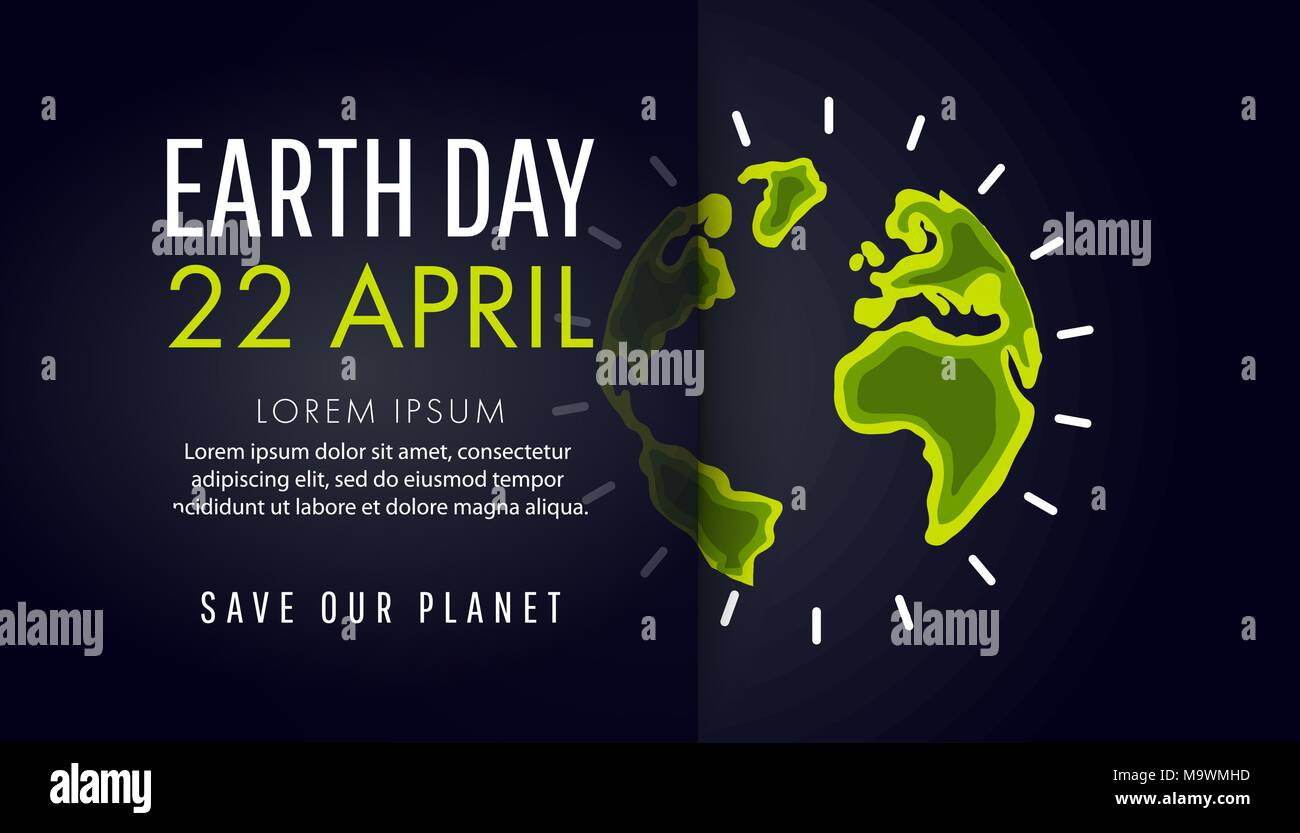 Earth Day. Eco friendly ecology concept. Flat Vector illustration. Stock Vector