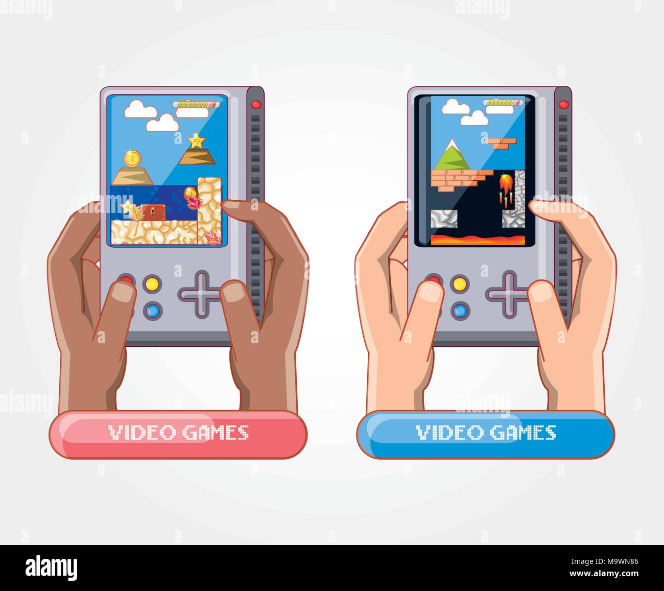 video game set icons vector illustration design Stock Vector