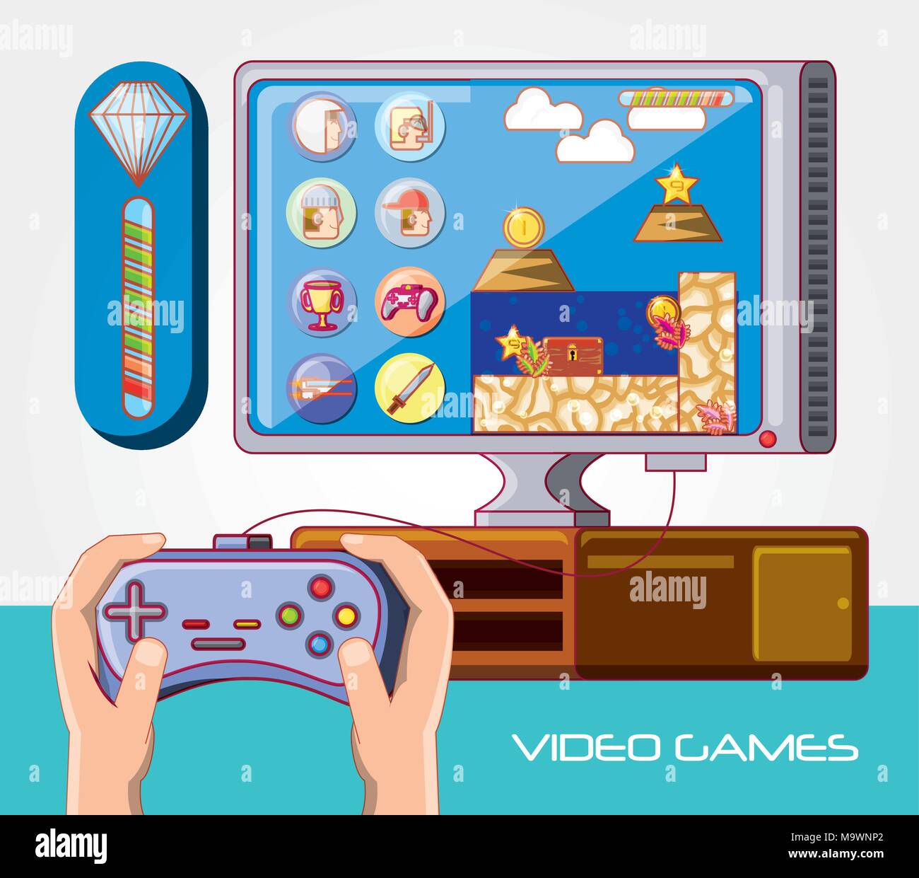 video game control icons vector illustration design Stock Vector Image ...