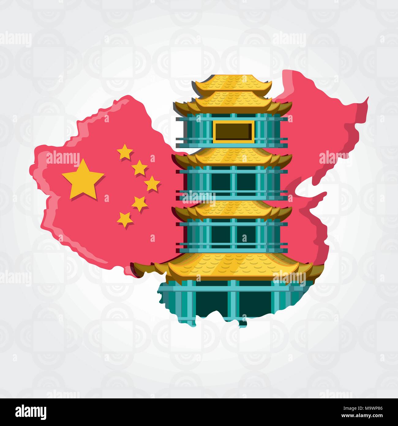 culture china map icons vector illustration design Stock Vector Image ...