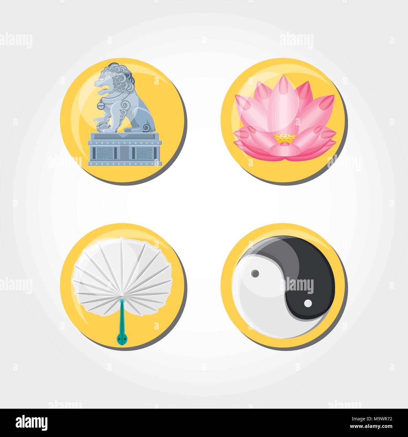 chinese culture set icons vector illustration design Stock Vector Image ...