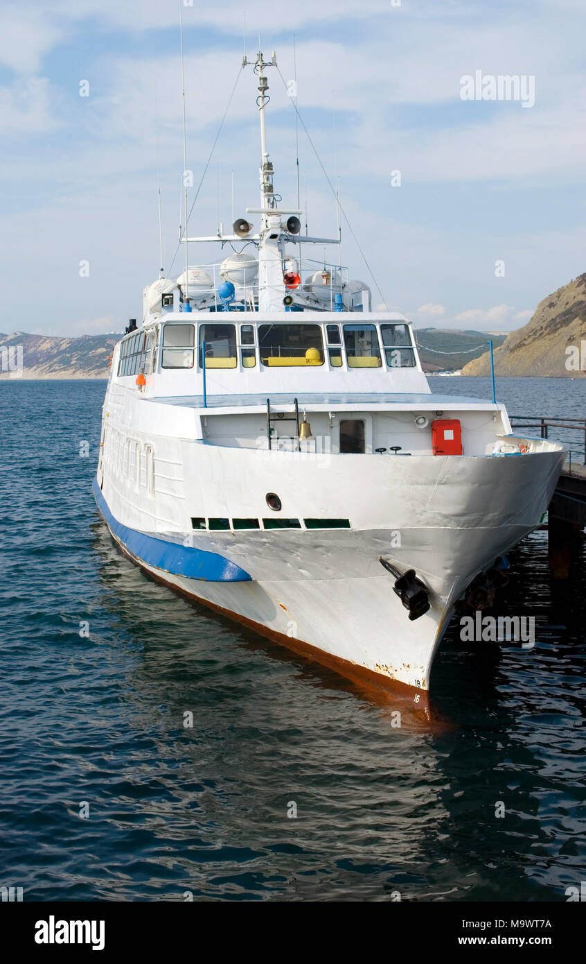 The sea steamship costs at a mooring in the black sea Stock Photo Alamy