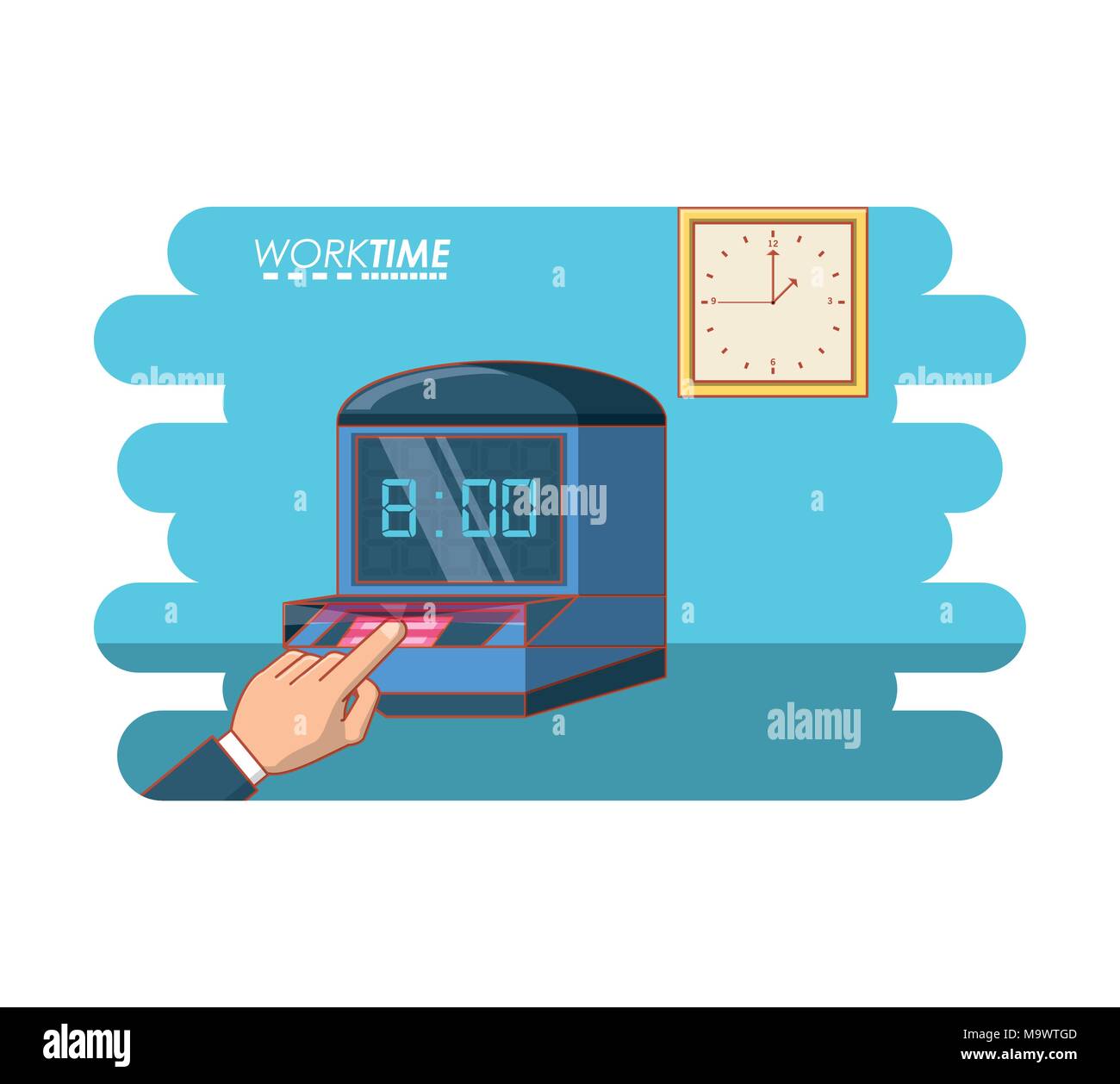 work time elements icons vector illustration design Stock Vector Image ...