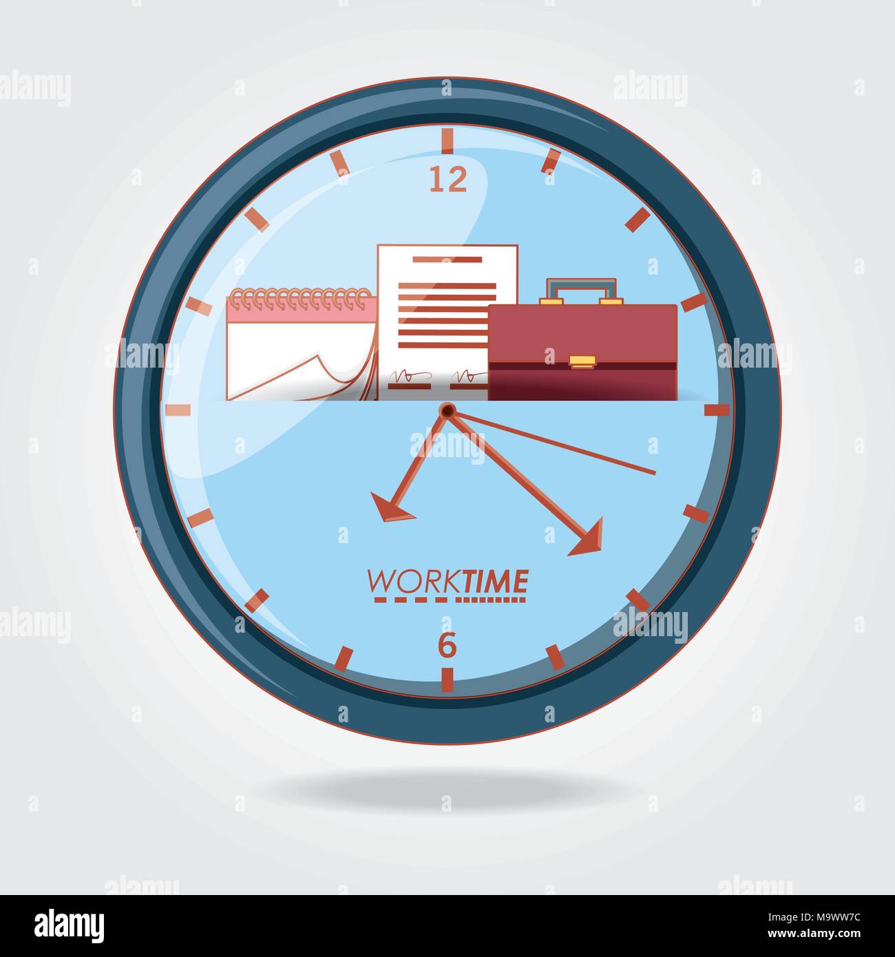 work time elements icons vector illustration design Stock Vector Image ...