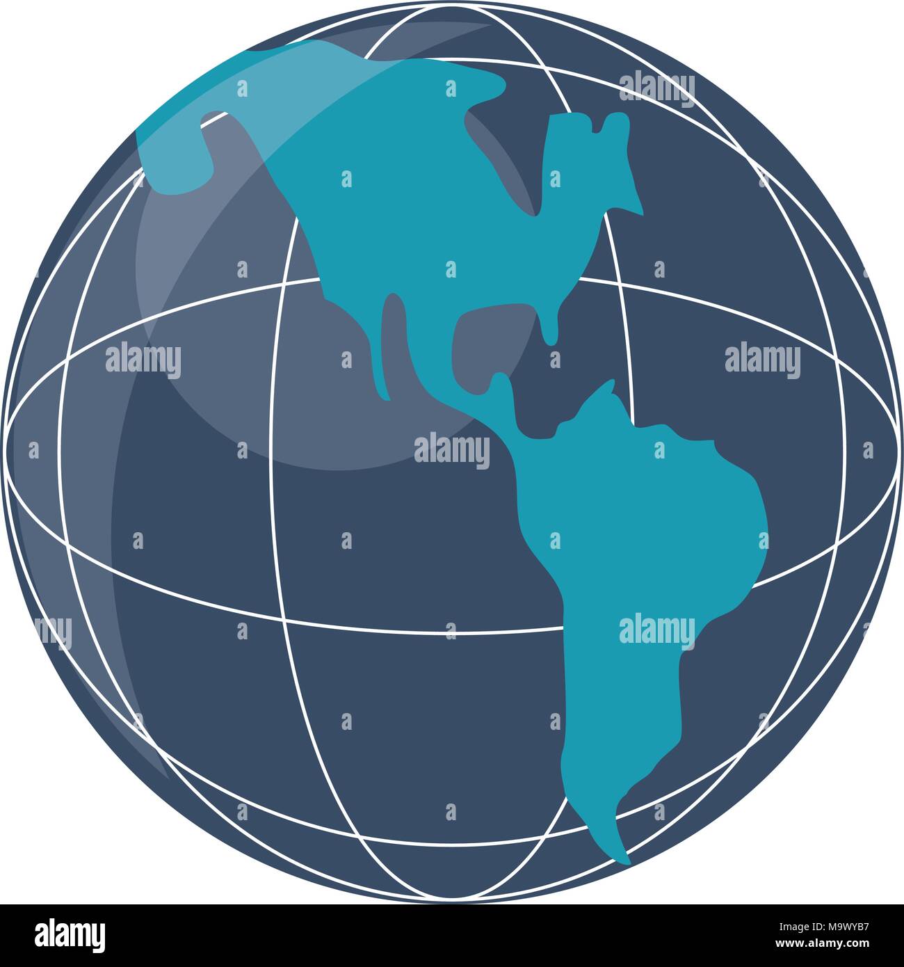 earth planet globe icon over white background, colorful design. vector ...