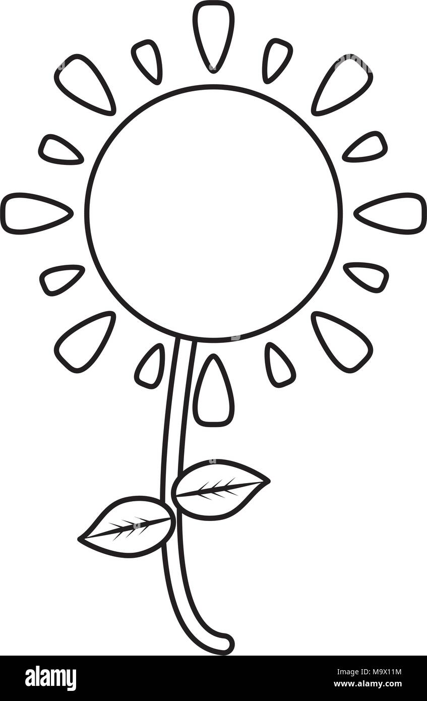 beautiful flower icon over white background, vector illustration Stock ...