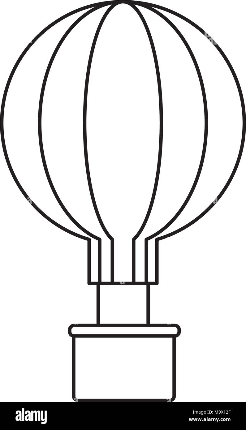 hot air balloon icon over white background, vector illustration Stock ...