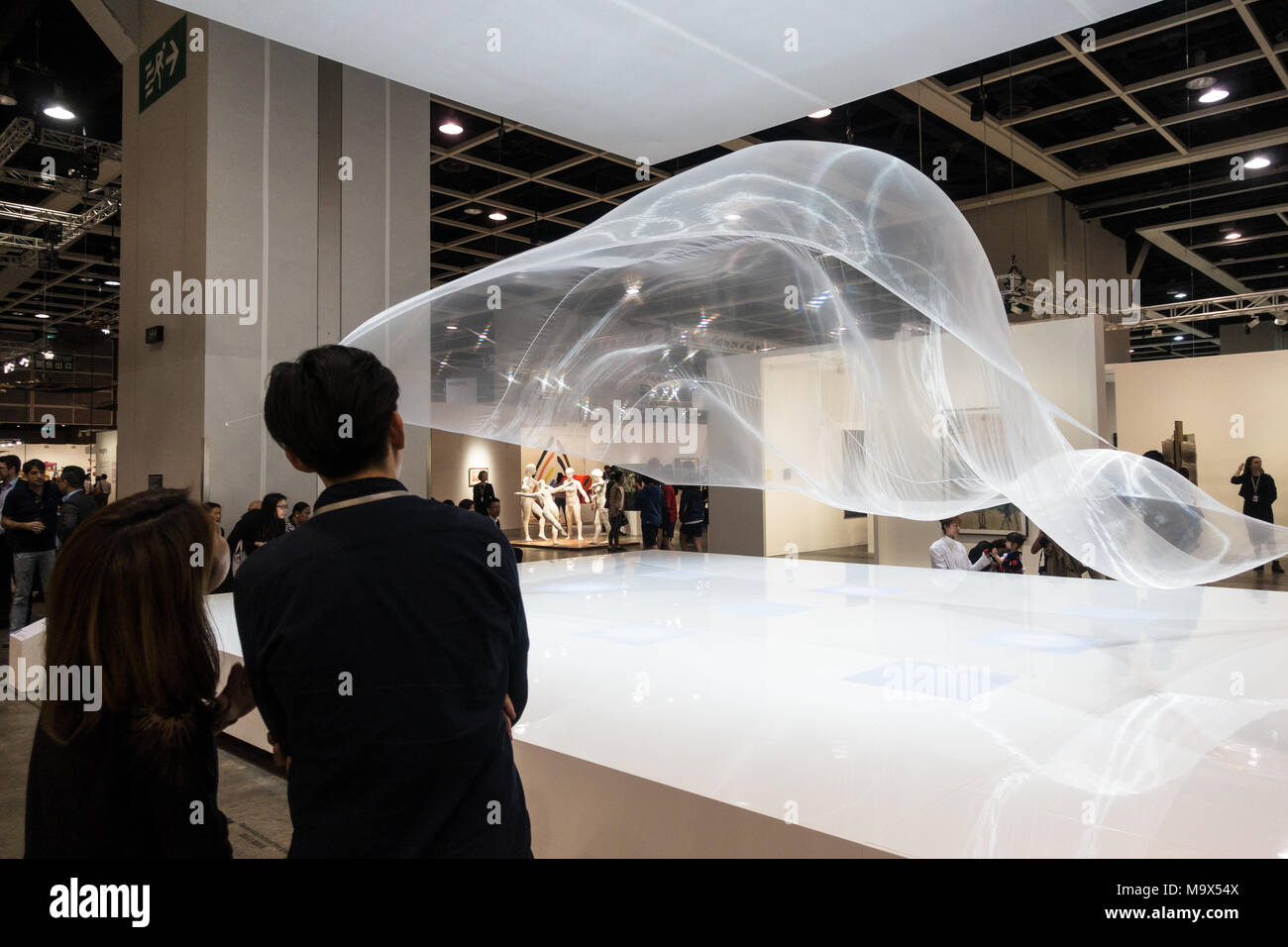 Art Basel Hong Kong 2018, Shinji Ohmaki's Liminal Air Space-Time large-scale artwork, in Hong Kong Stock Photo