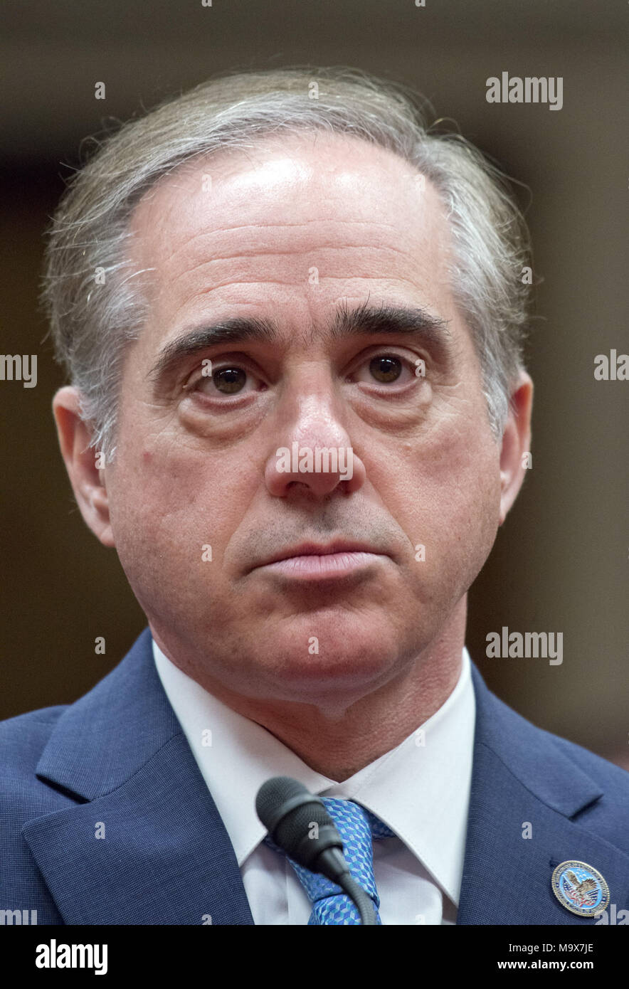 March 28, 2018 - (File Photo) - Veterans Affairs secretary David Shulkin is ousted in the wake of an ethics scandal. PICTURED: May 11, 2017 - Washington, District of Columbia, United States of America - United States Secretary of Veterans Affairs DAVID J. SHULKIN, M.D., testifies before the US Senate Committee on Appropriations Subcommittee on Military Construction, Veterans Affairs, and Related Agencies on ''Reducing Burden & Increasing Access to Healthcare: Improving VA Community Care'' on Capitol Hill. Credit: Ron Sachs/CNP/ZUMA Wire/Alamy Live News Stock Photo