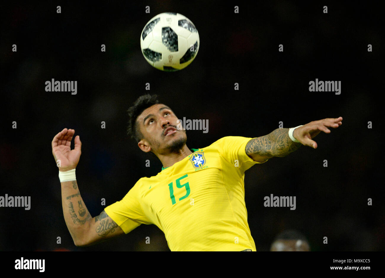 Berlin Deutschland 27th Mar 2018 Paulinho Bra Kopfball