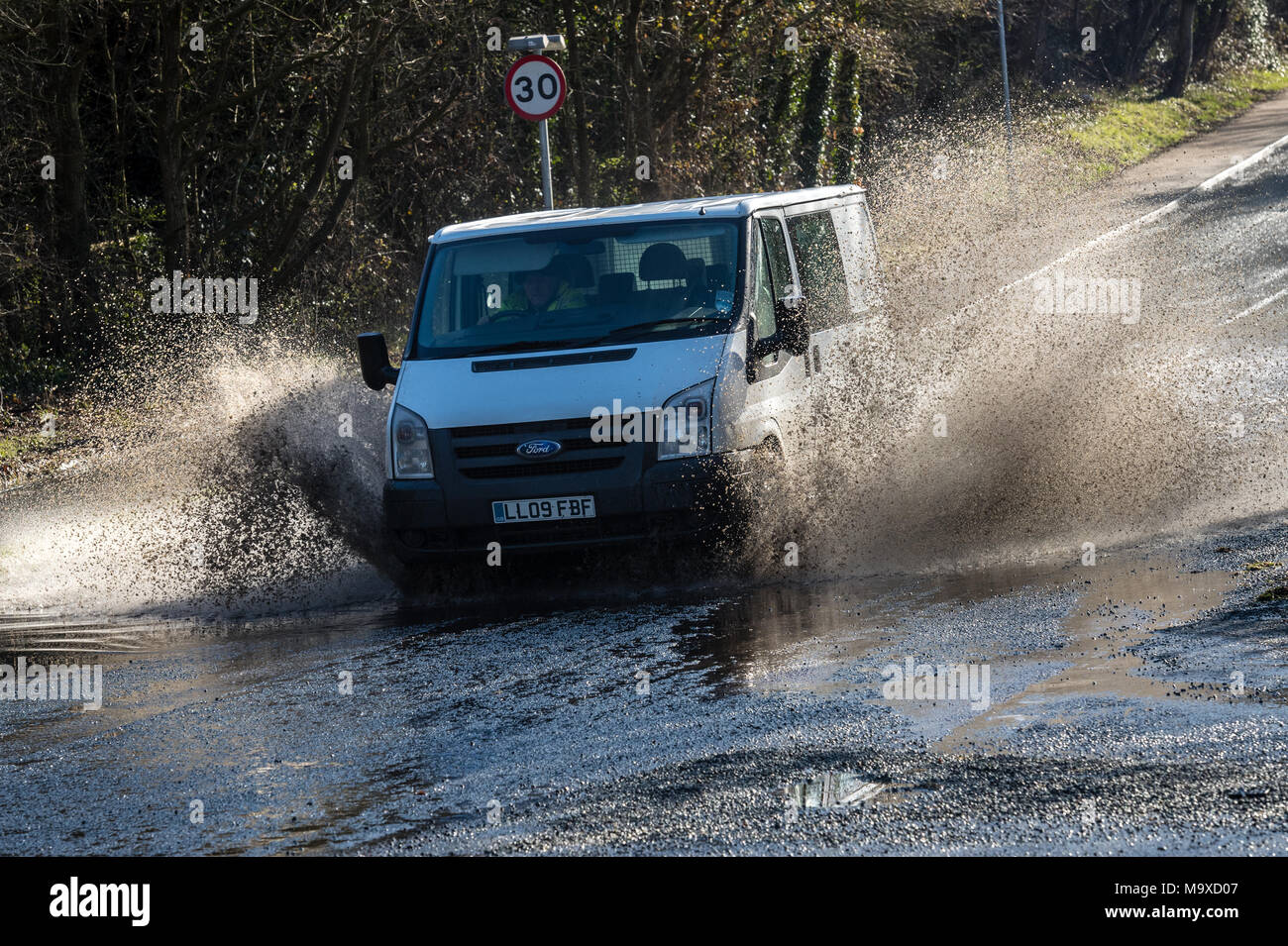 White van rain hi-res stock photography and images - Alamy