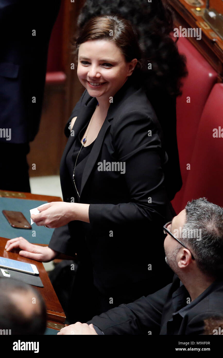 Maria Edera Spadoni Roma 29/03/2018. Camera dei Deputati. Votazione per l'elezione dei vicepresidenti, dei questori e dei segretari. Rome March 29th 2018. Chamber of Deputies. Votation to elect vice-presidents, superintendents and secretaries. Foto Samantha Zucchi Insidefoto Stock Photo