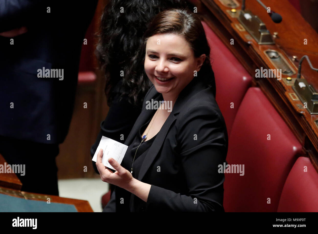 Maria Edera Spadoni Roma 29/03/2018. Camera dei Deputati. Votazione per l'elezione dei vicepresidenti, dei questori e dei segretari. Rome March 29th 2018. Chamber of Deputies. Votation to elect vice-presidents, superintendents and secretaries. Foto Samantha Zucchi Insidefoto Stock Photo