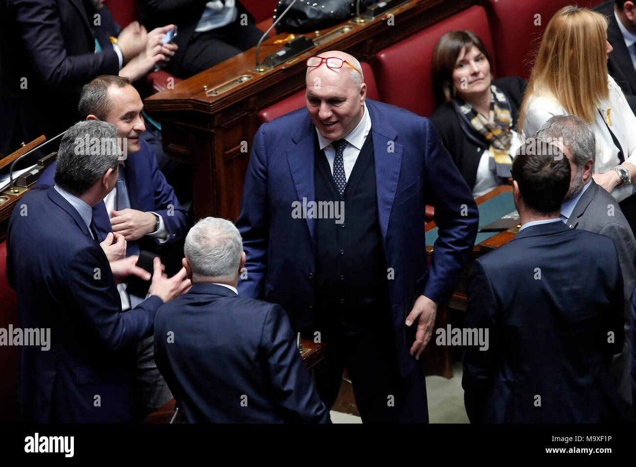 Guido Corsetto Roma 29/03/2018. Camera dei Deputati. Votazione per l'elezione dei vicepresidenti, dei questori e dei segretari. Rome March 29th 2018. Chamber of Deputies. Votation to elect vice-presidents, superintendents and secretaries. Foto Samantha Zucchi Insidefoto Stock Photo