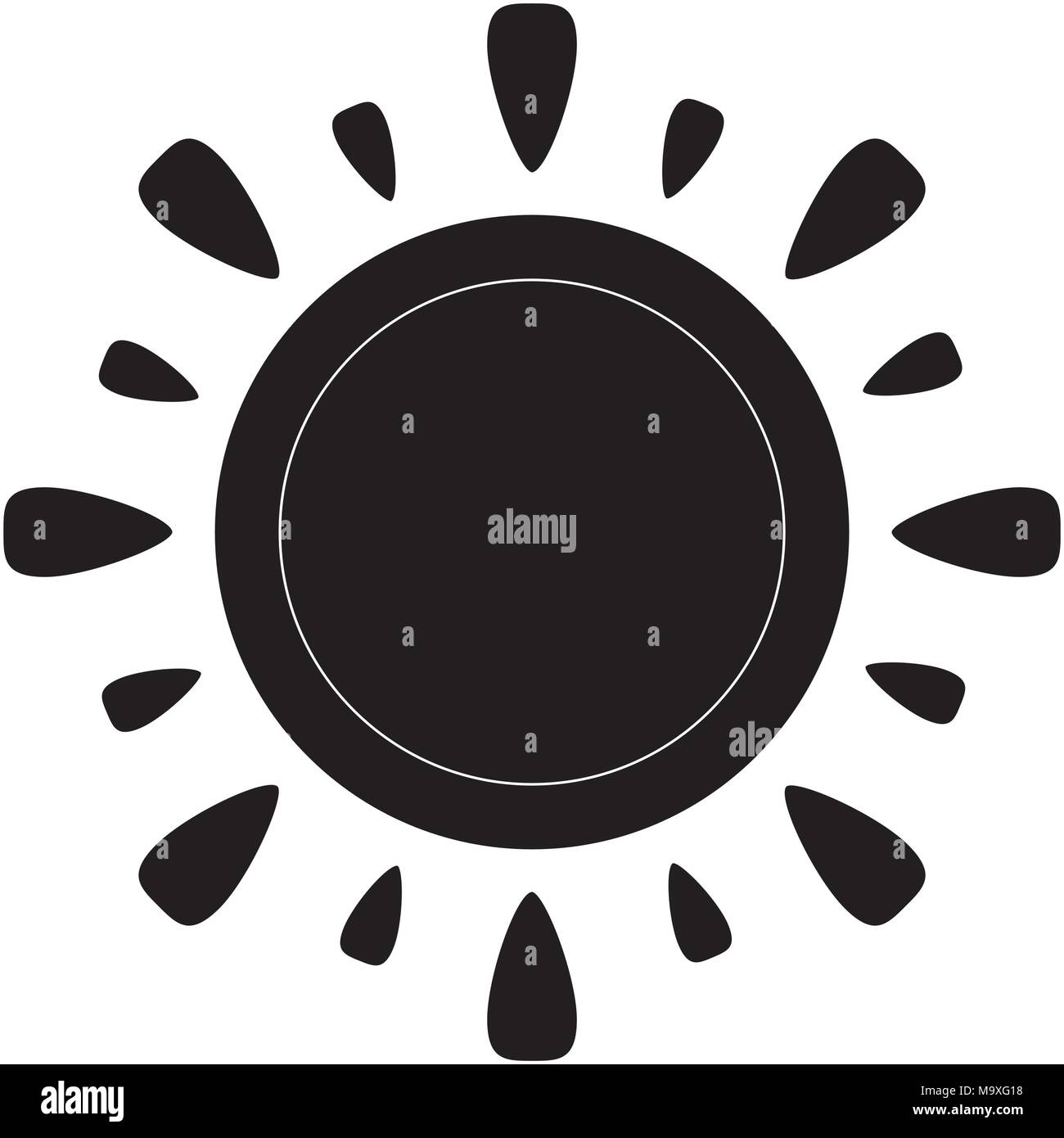 sun icon over white background, vector illustration Stock Vector Image ...