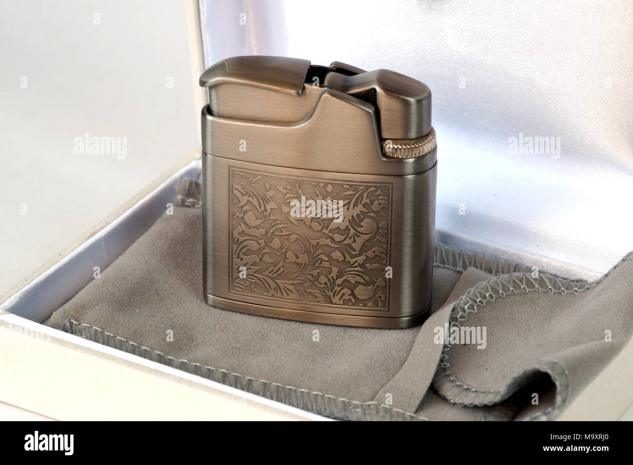 Gas gift lighter with original stylish drawing Stock Photo Alamy