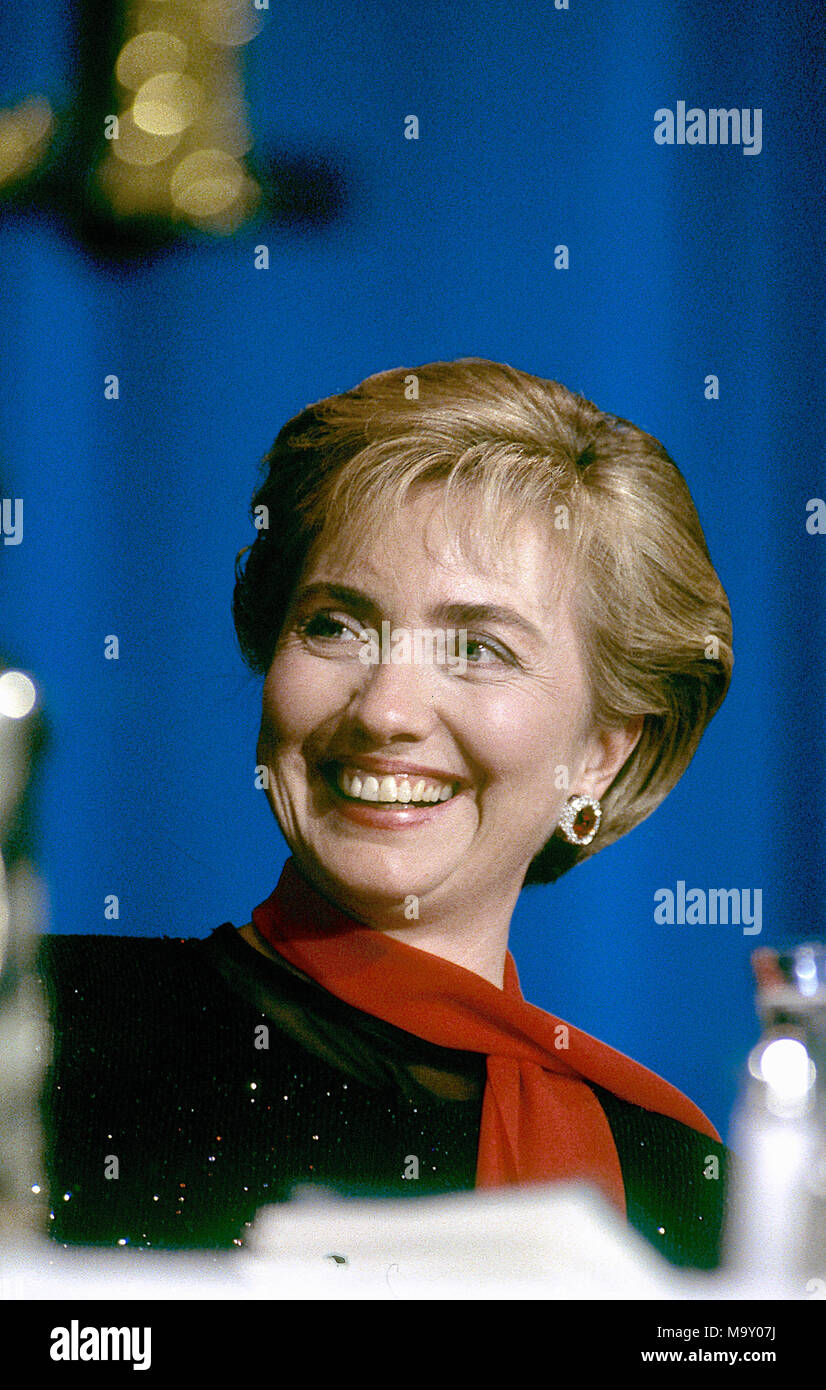 Washington, DC., USA, April 12, 1994 FIrst Lady Hillary Rodham Clinton ...