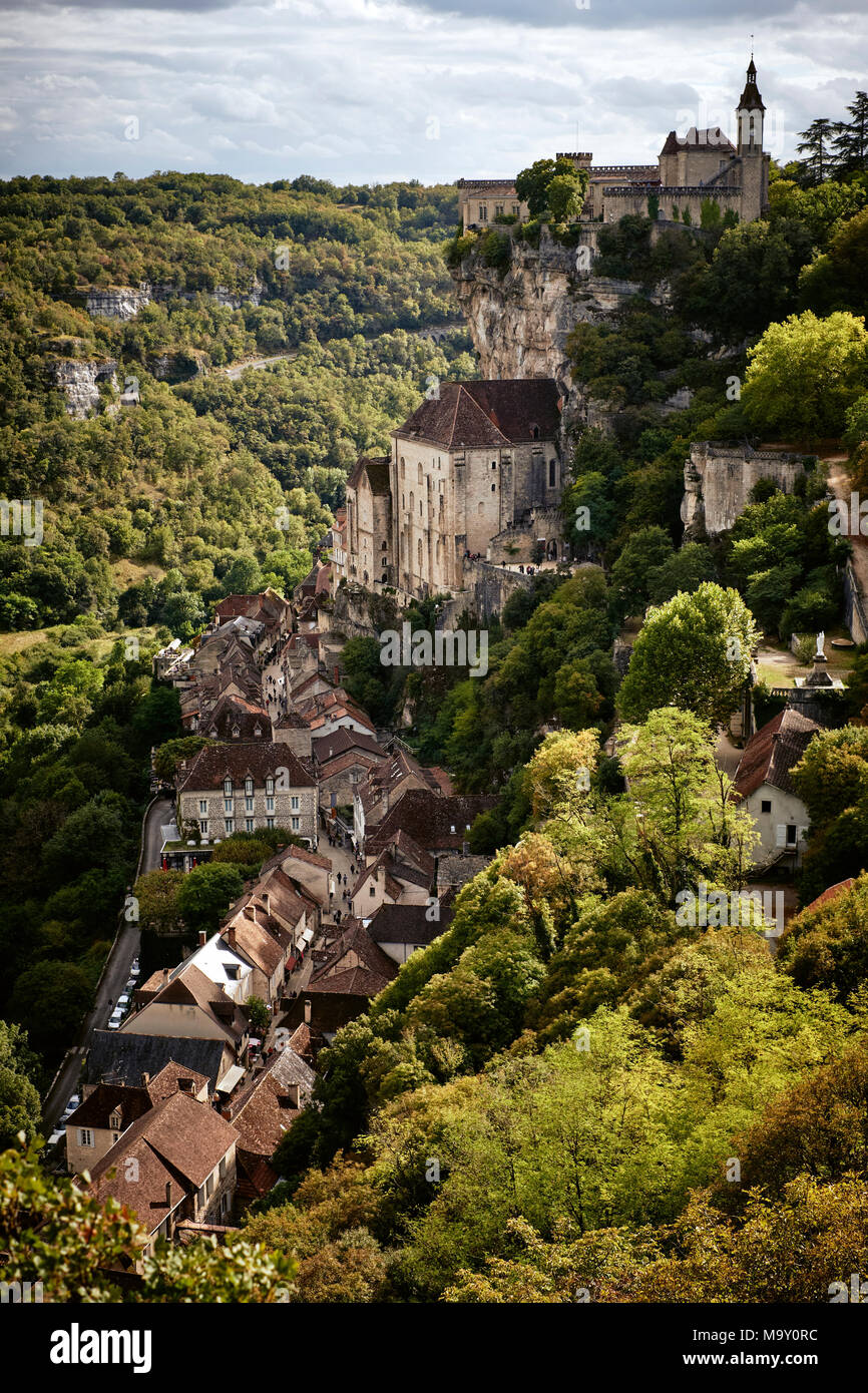 Steep steps Big stairs at Pilgrimage site Rocamadour, Departement Lot, Midi  Pyrenees, South West France France, Europe Stock Photo - Alamy