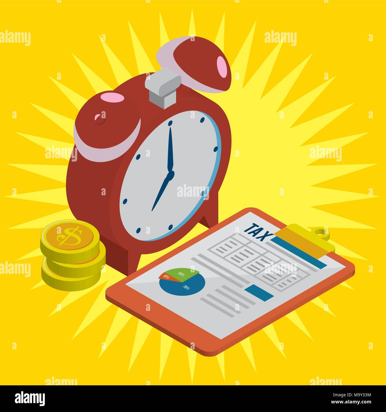tax day time set icons Stock Vector Image & Art - Alamy
