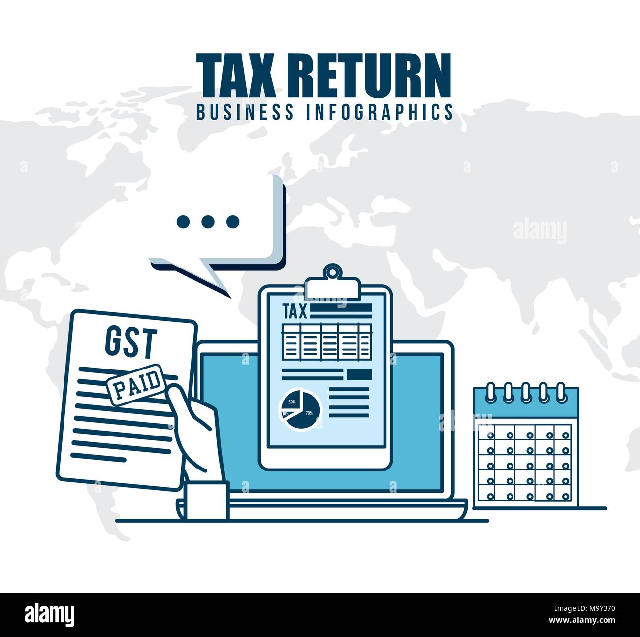 tax day time set icons Stock Vector Image & Art - Alamy