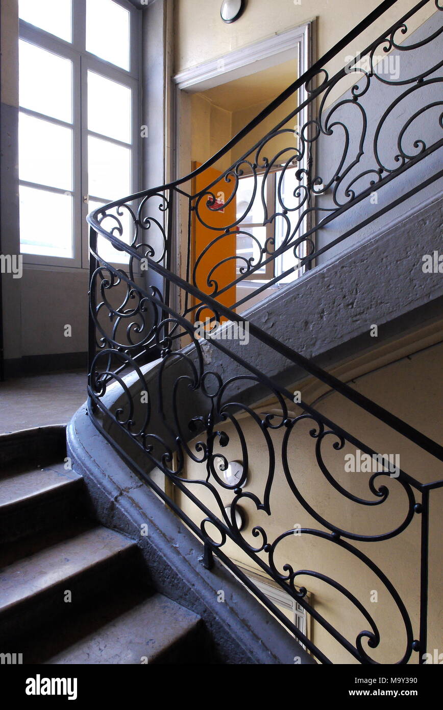 Impressive stairs, Lyon, France Stock Photo Alamy