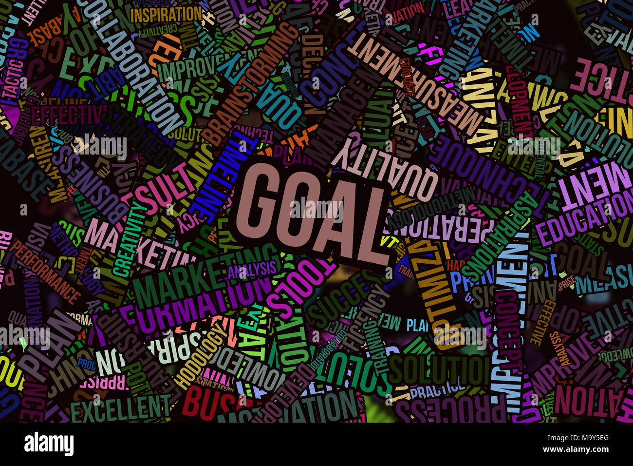 Goal Business Word Cloud For Design Wallpaper Texture Or Background Stock Photo Alamy