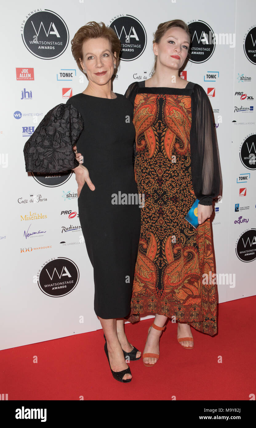 Red Carpet arrivals for the 18th Annual WhatsOnStage Awards Featuring