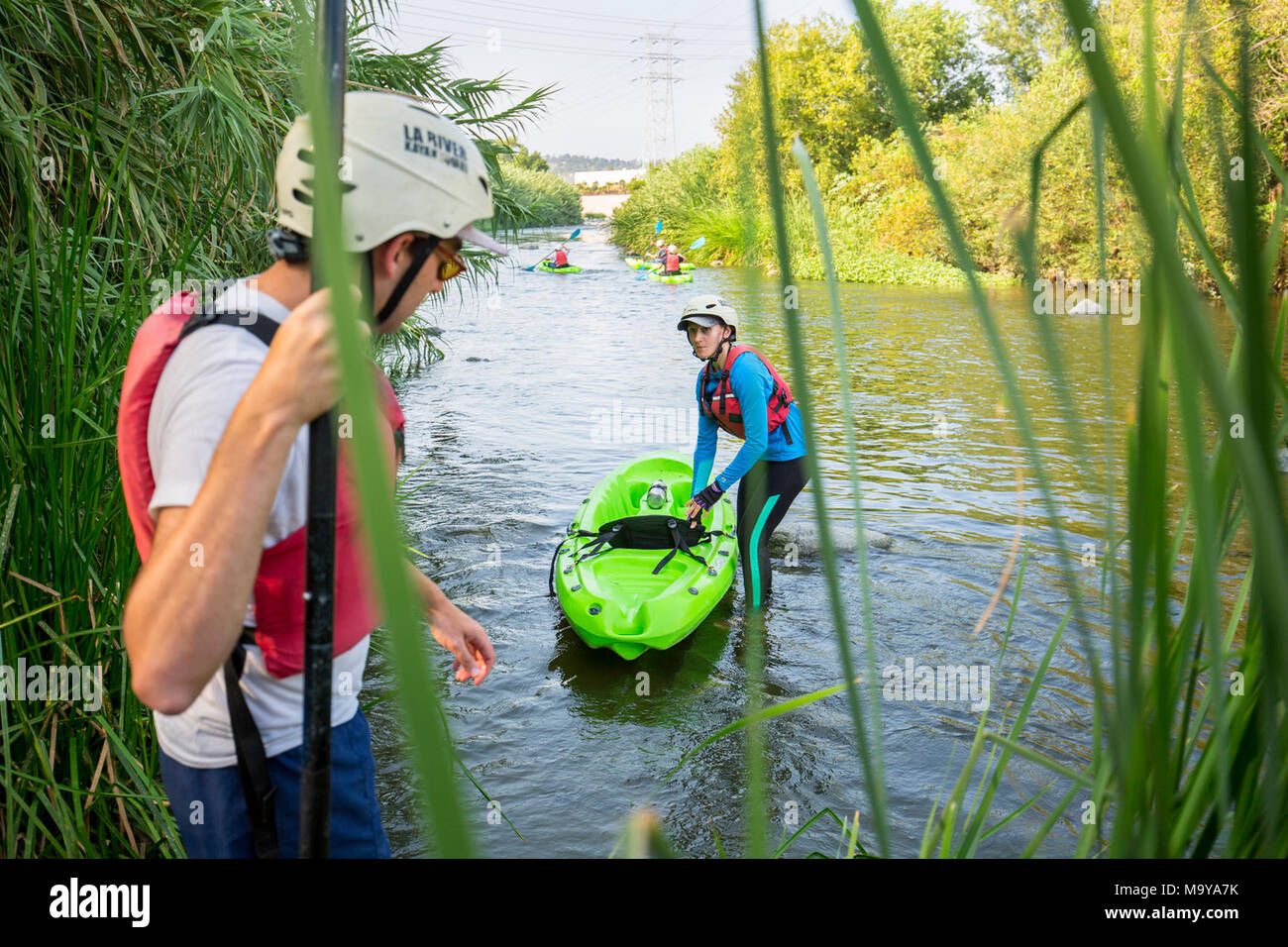 Kayaking the Los Angeles River. Friends of the LA River lead guided