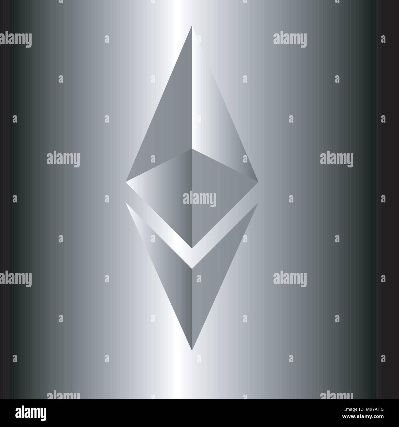 Ethereum Classic Icon Vector On Black And White Background Stock Vector Image Art Alamy