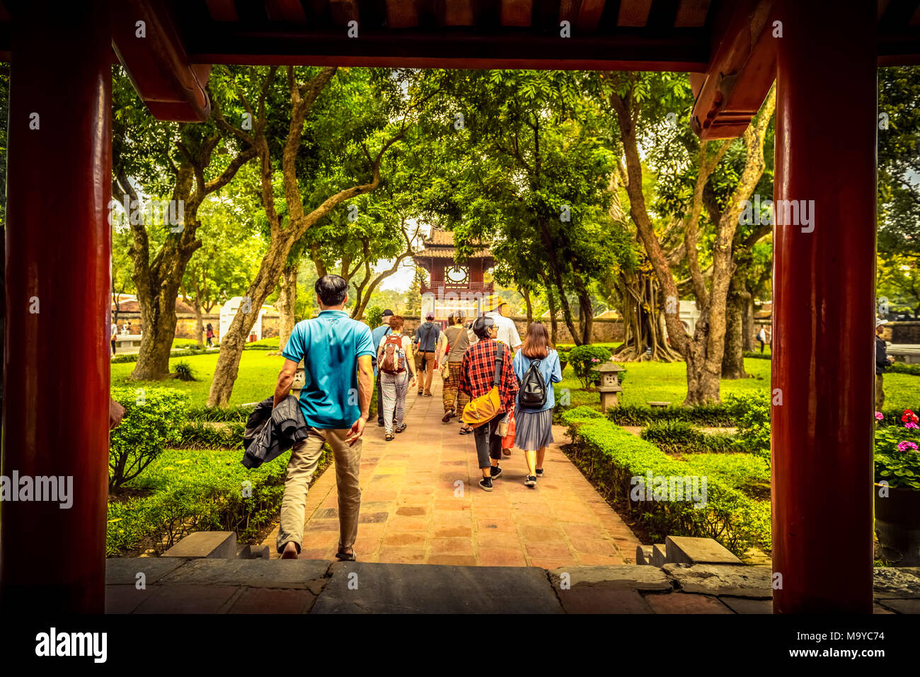 Asien, Vietnam, Hanoi Literatur, Tempel, Literaturtempel, Eingang, Portal Stock Photo