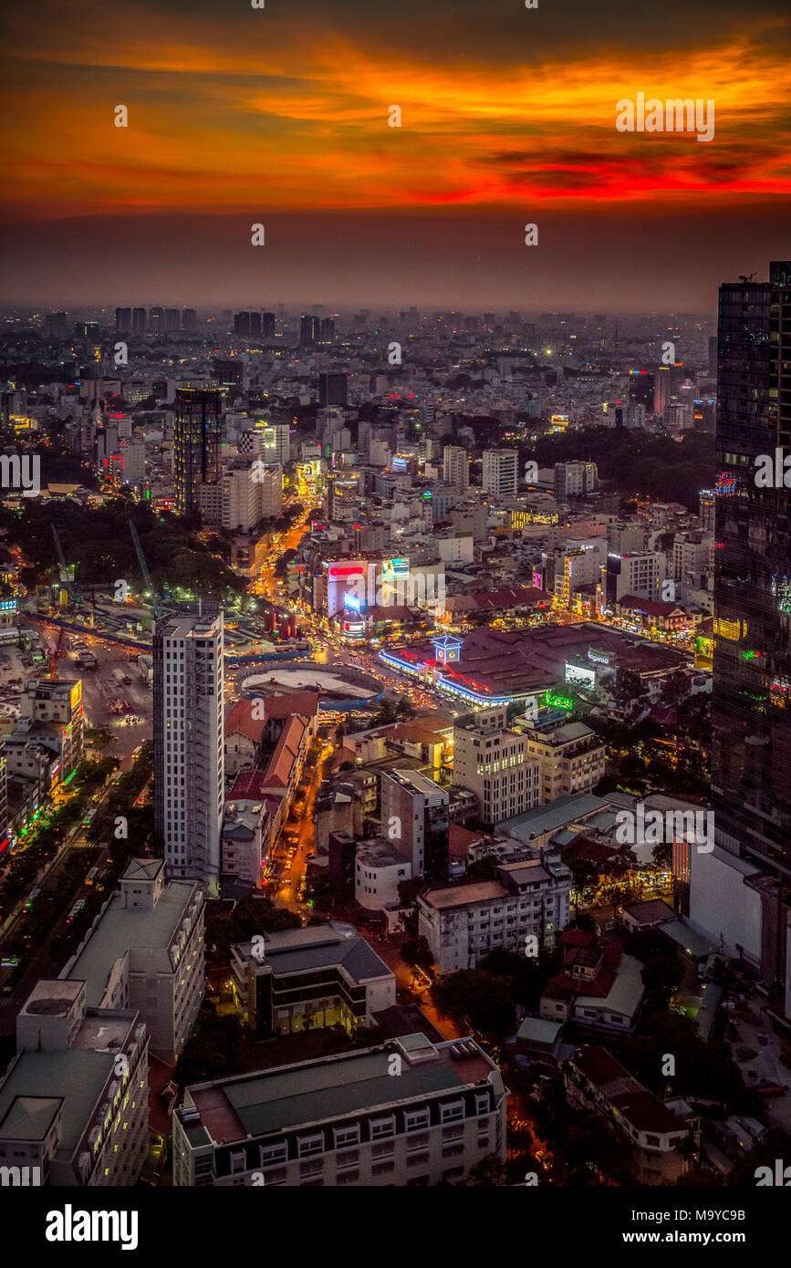 Asien, Südostasien, Südvietnam, Vietnam, Saigon, Ho Chi Minh Stadt, Bitexco Financial Tower Stock Photo