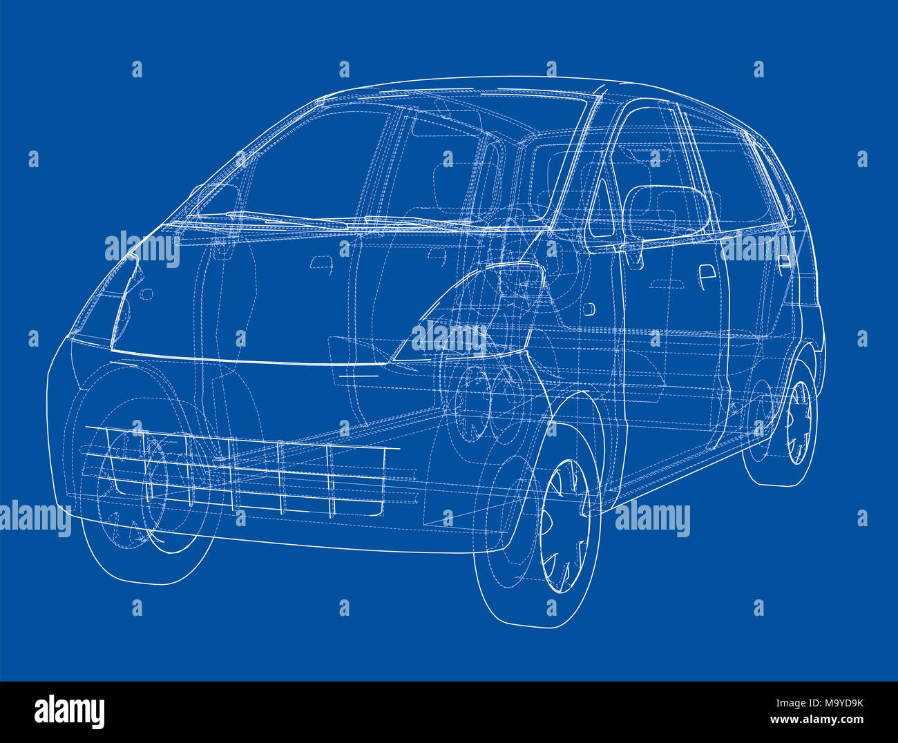 Small Car Sketch Stock Photo Alamy
