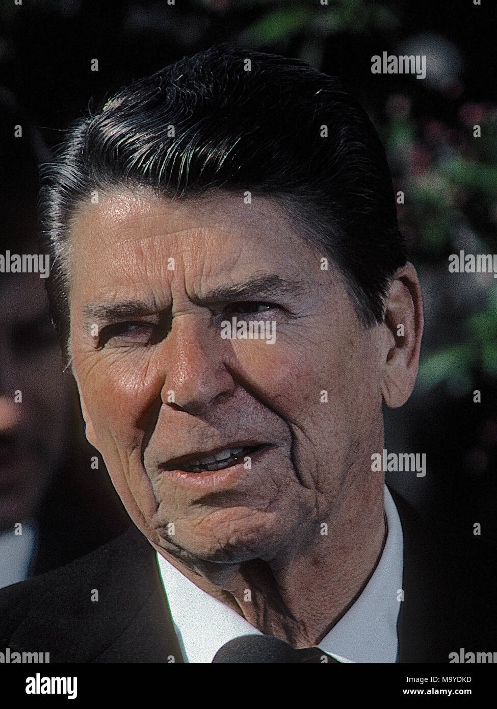 Washington, DC., USA, April, 1984 President Ronald Reagan delivers