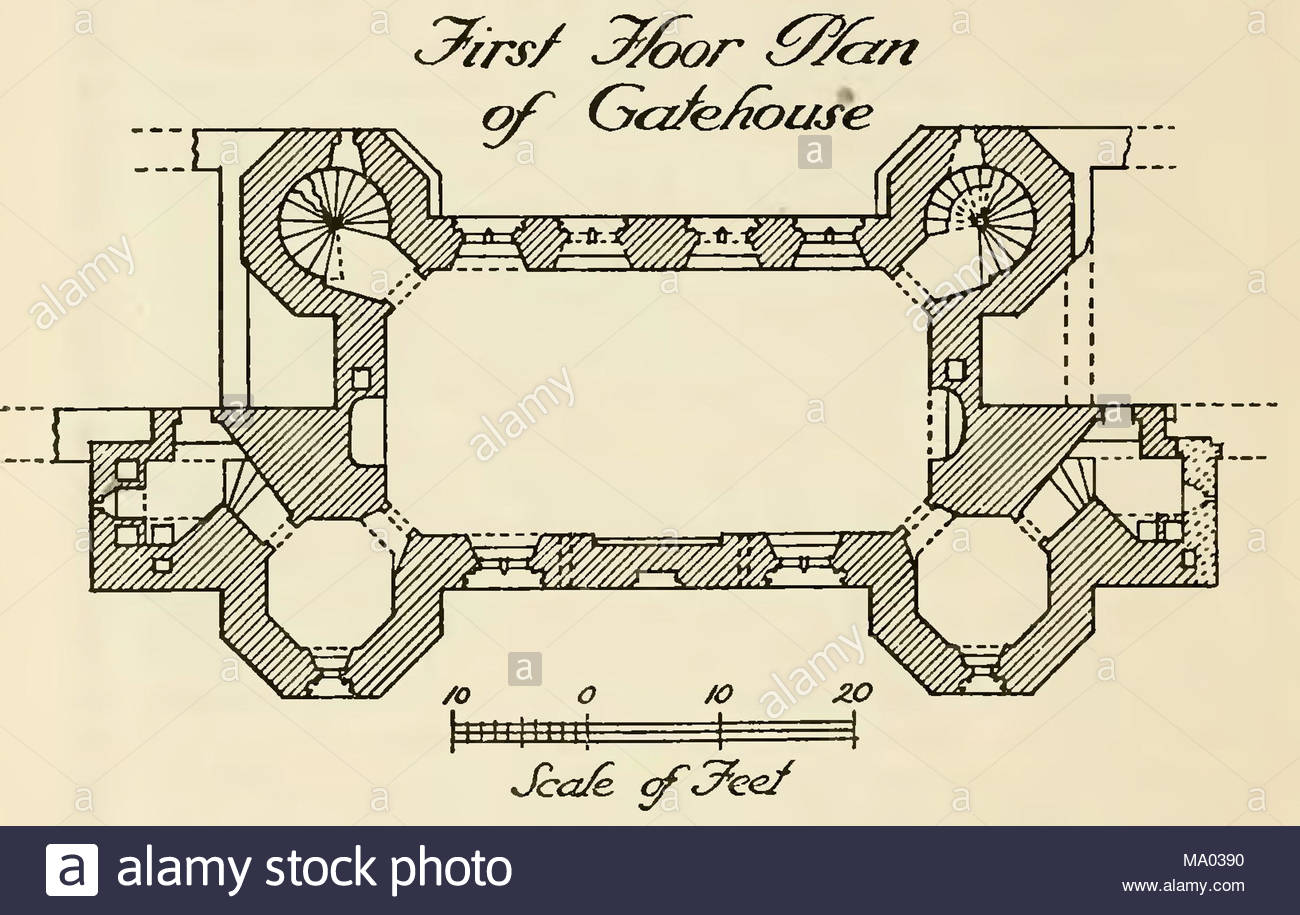 First floor plan of Gatehouse, Kirby Muxloe Castle near Leicester ... First floor plan of Gatehouse, Kirby Muxloe Castle near Leicester ...