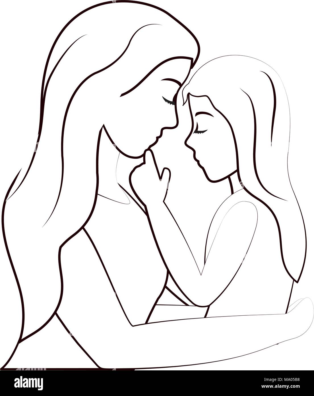 Featured image of post Mother And Daughter Hugging Drawing