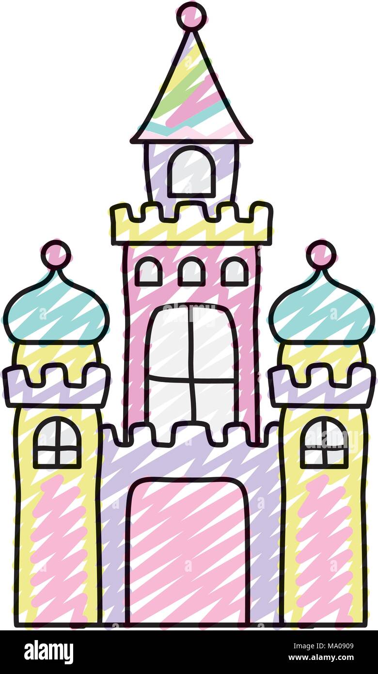 doodle candy medieval castle and artistic design Stock Vector Image ...