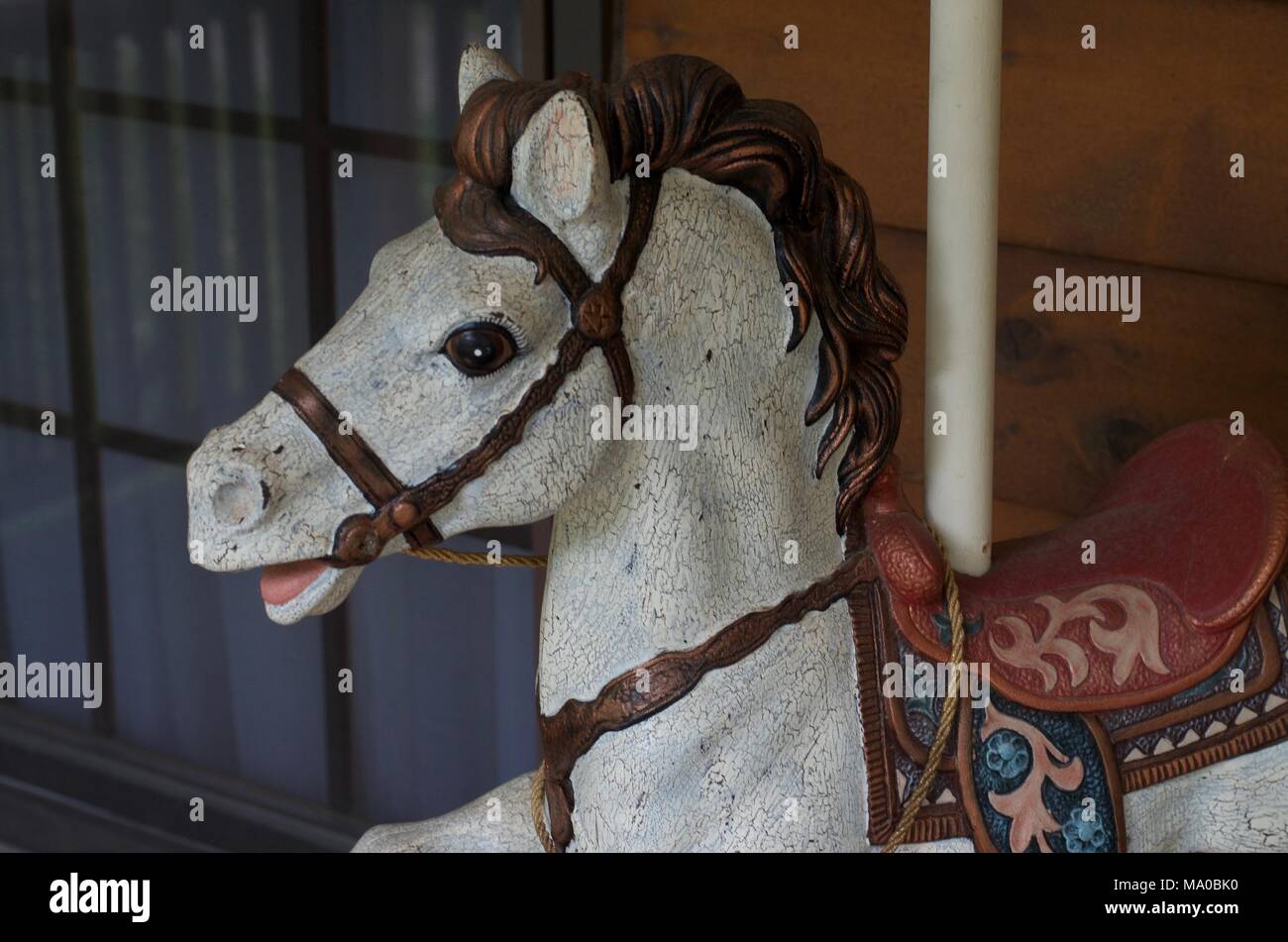 Hand painted carousel horse Stock Photo - Alamy