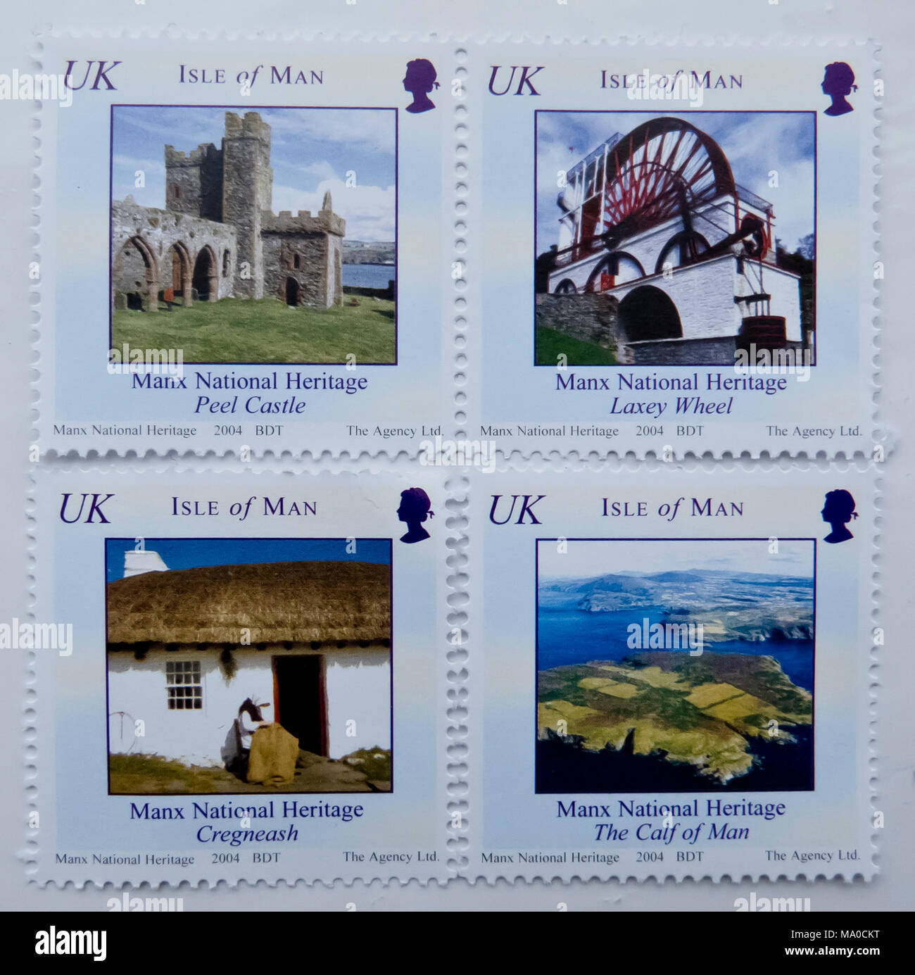 RS 8018  Stamps, Isle of Man, UK Stock Photo