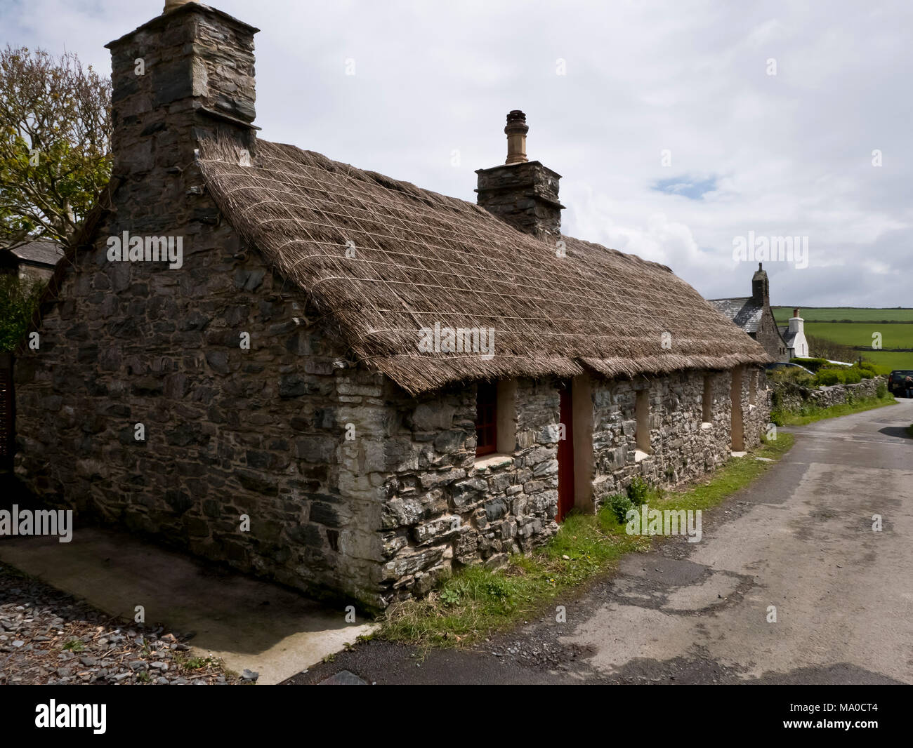 RS 8062  Quirk's Croft, Cregneash, Isle of Man, UK Stock Photo