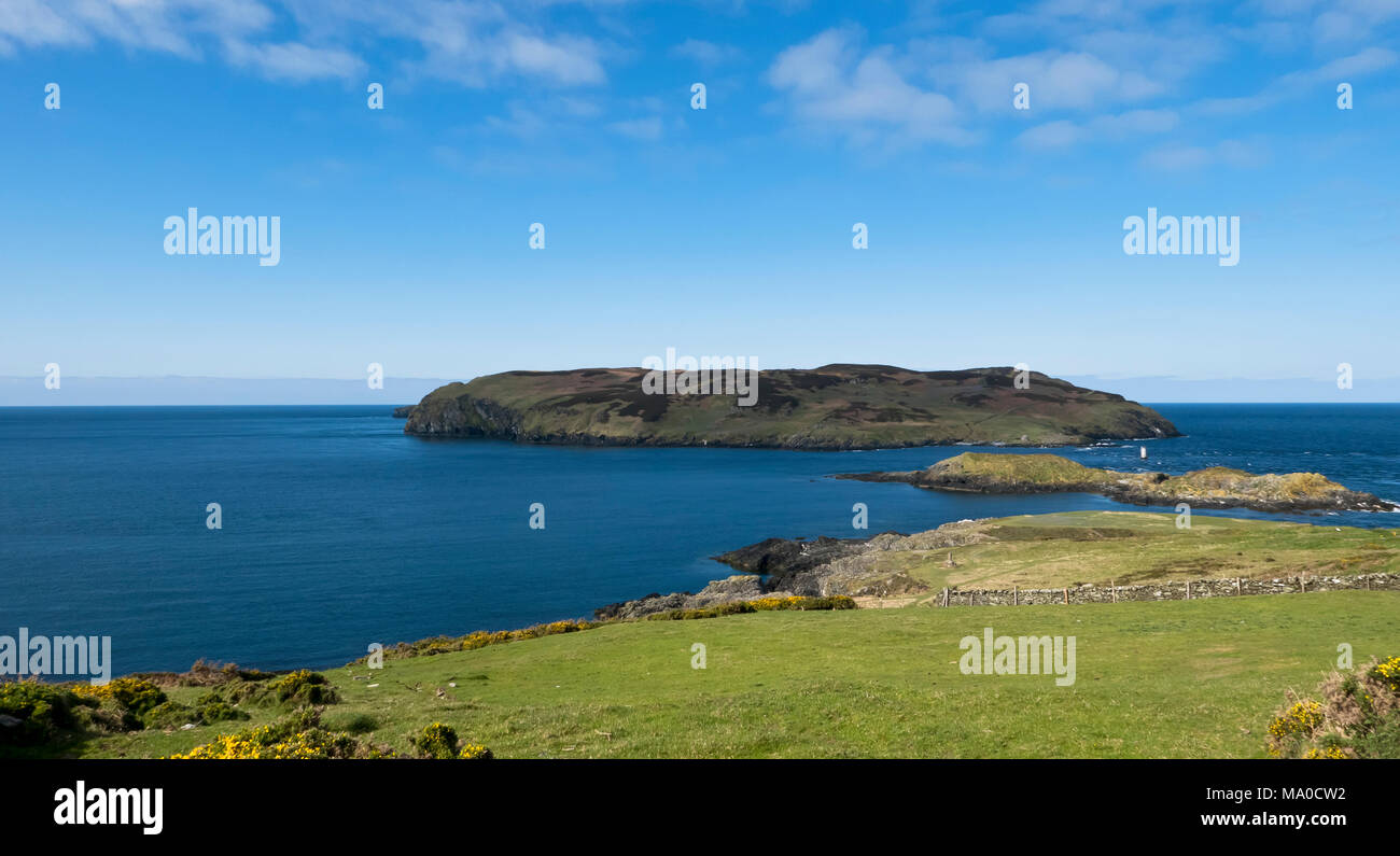 RS 8073  Calf of Man & The Sound, Isle of Man, UK Stock Photo