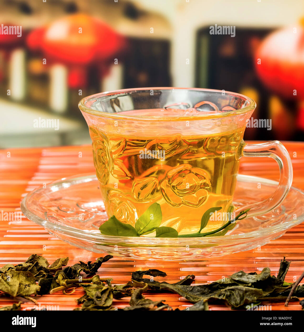 Green Chinese Tea Meaning Beverage Refresh And Wellness Stock Photo Alamy
