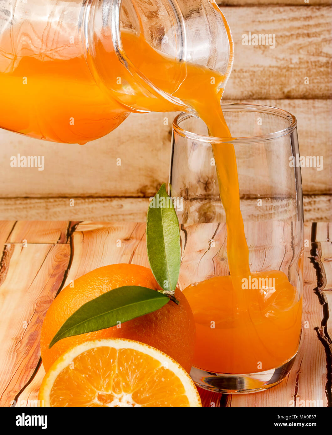 Orange Juice Beverage Meaning Tropical Fruit And Organic Stock Photo
