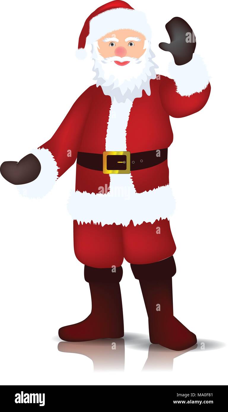 Vector Illustration of Santa Claus with white background Stock Vector