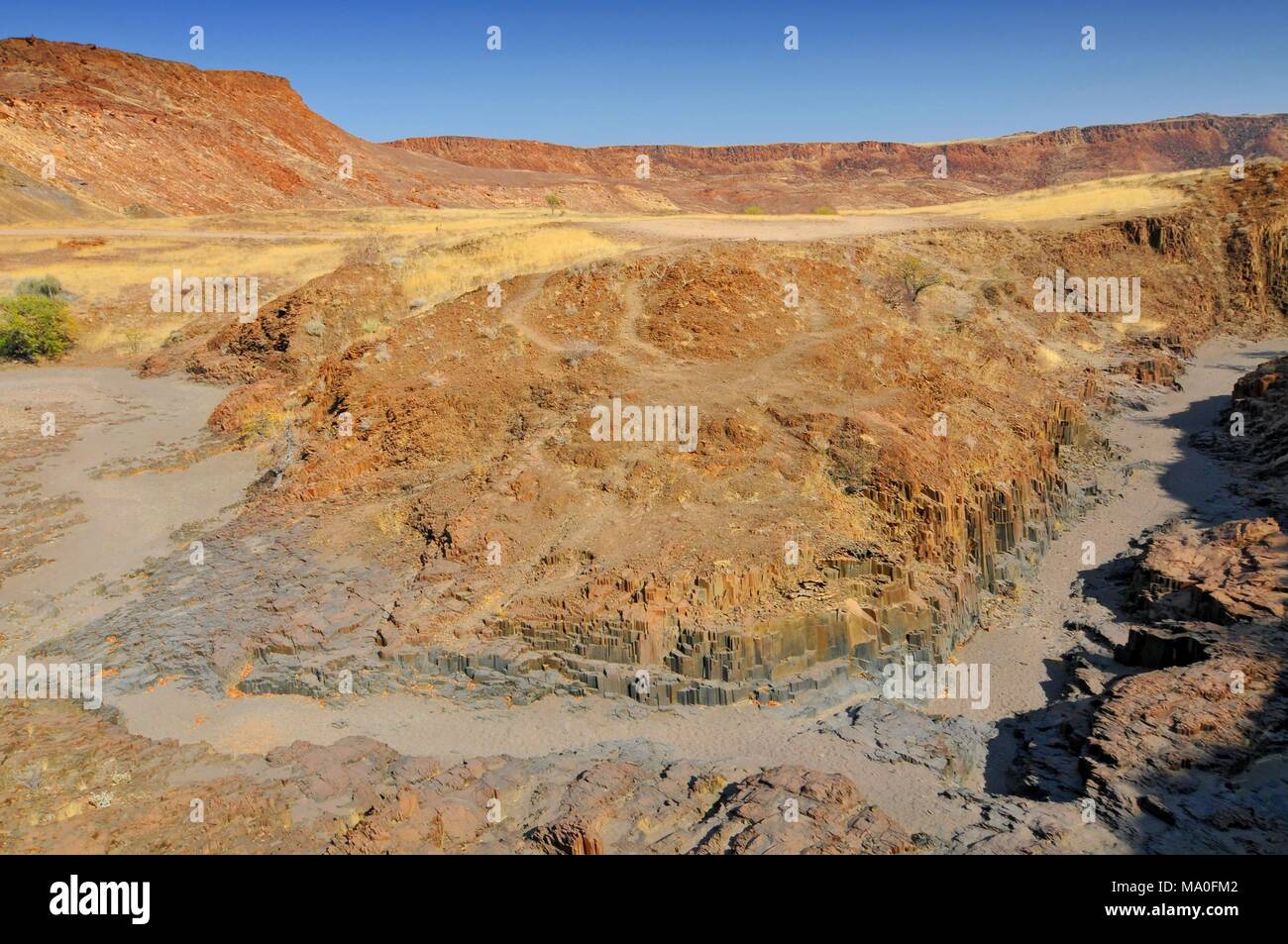 Organ Pipes rock formation, near Twyfelfontein, Damaraland, Namibia ...