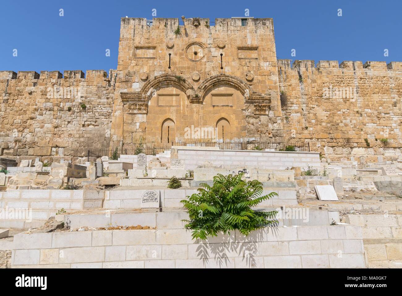 The Golden Gate (Gate of Mercy) on the eastern wall of the Temple Mount 