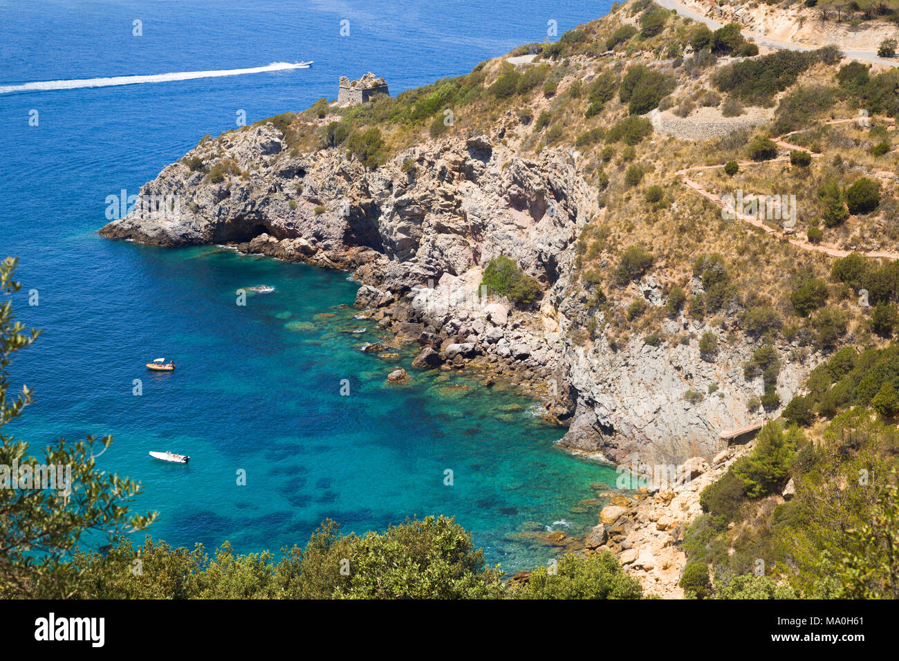 Beautiful and peaceful Cala del Gesso at Monte Argentario in Tuscany, Italy  Stock Photo - Alamy