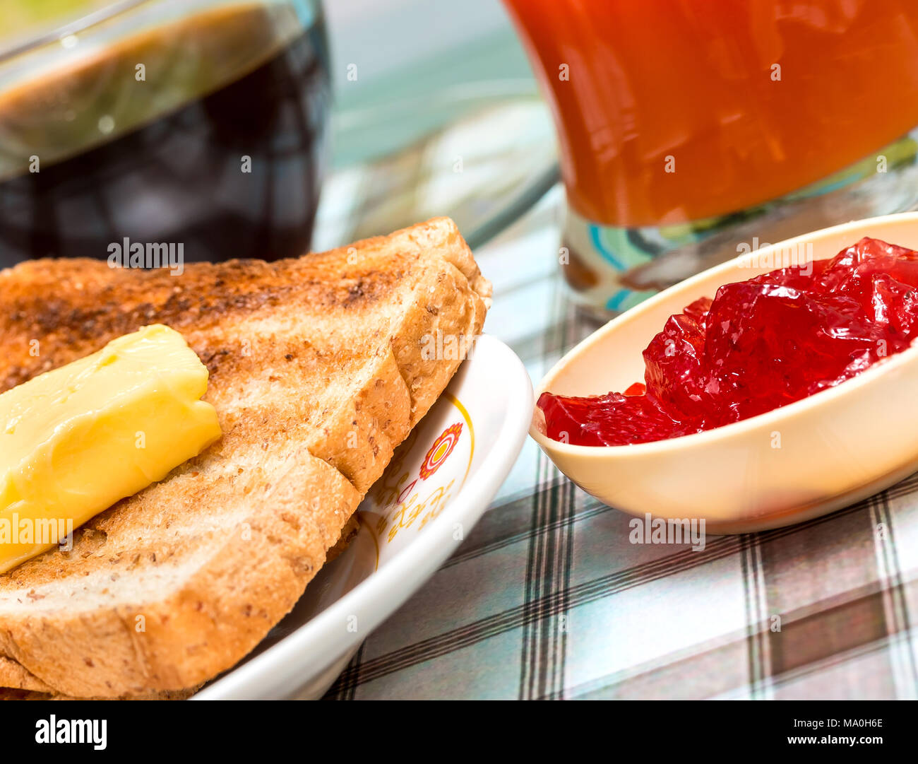 Breakfast Butter Toast Meaning Morning Meal And Sweet Stock Photo Alamy