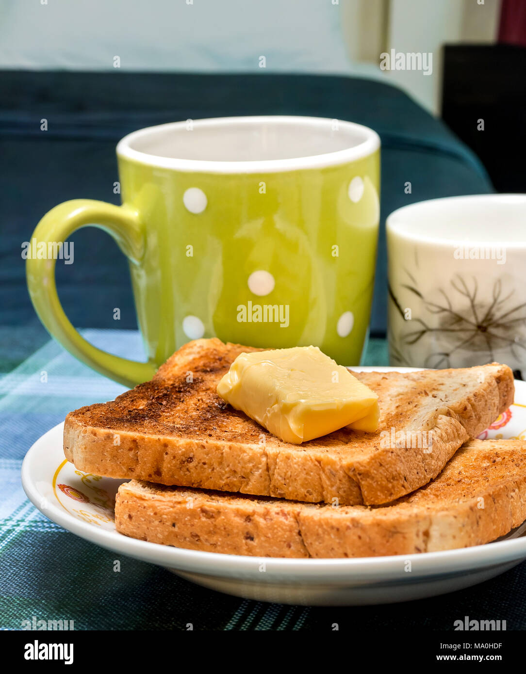 Butter Toast Meaning Breakfast Toasts And Black Stock Photo Alamy