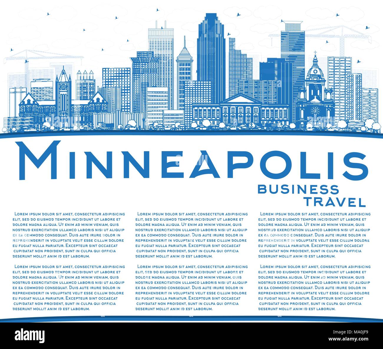 Minnesota outline vector hi-res stock photography and images - Alamy